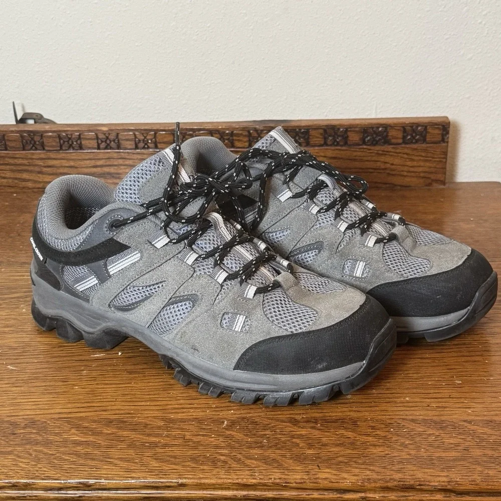 Camel Crown Men's Gray Hiking Trail Shoes Size 11 Mesh Suede Outdoor